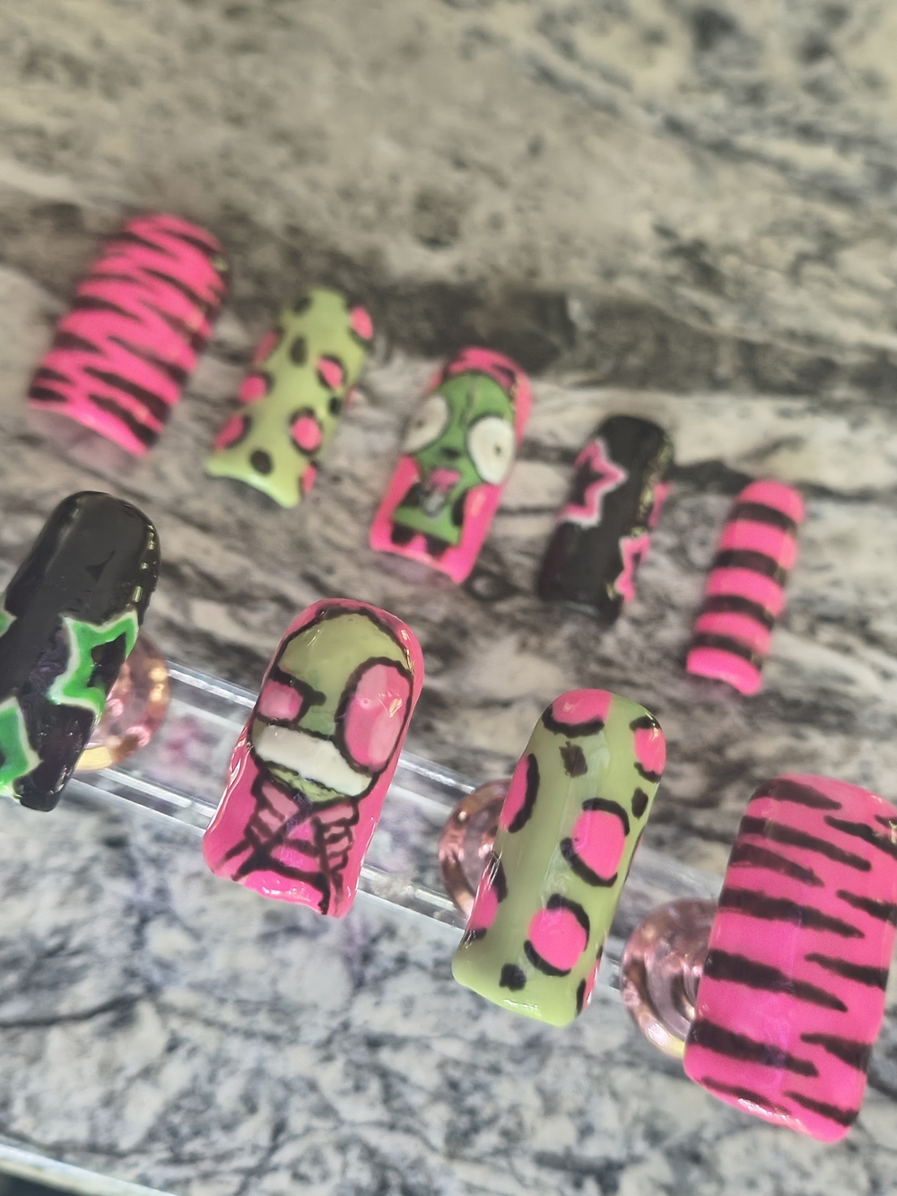 Invader Zim Custom Press-On Nail Set